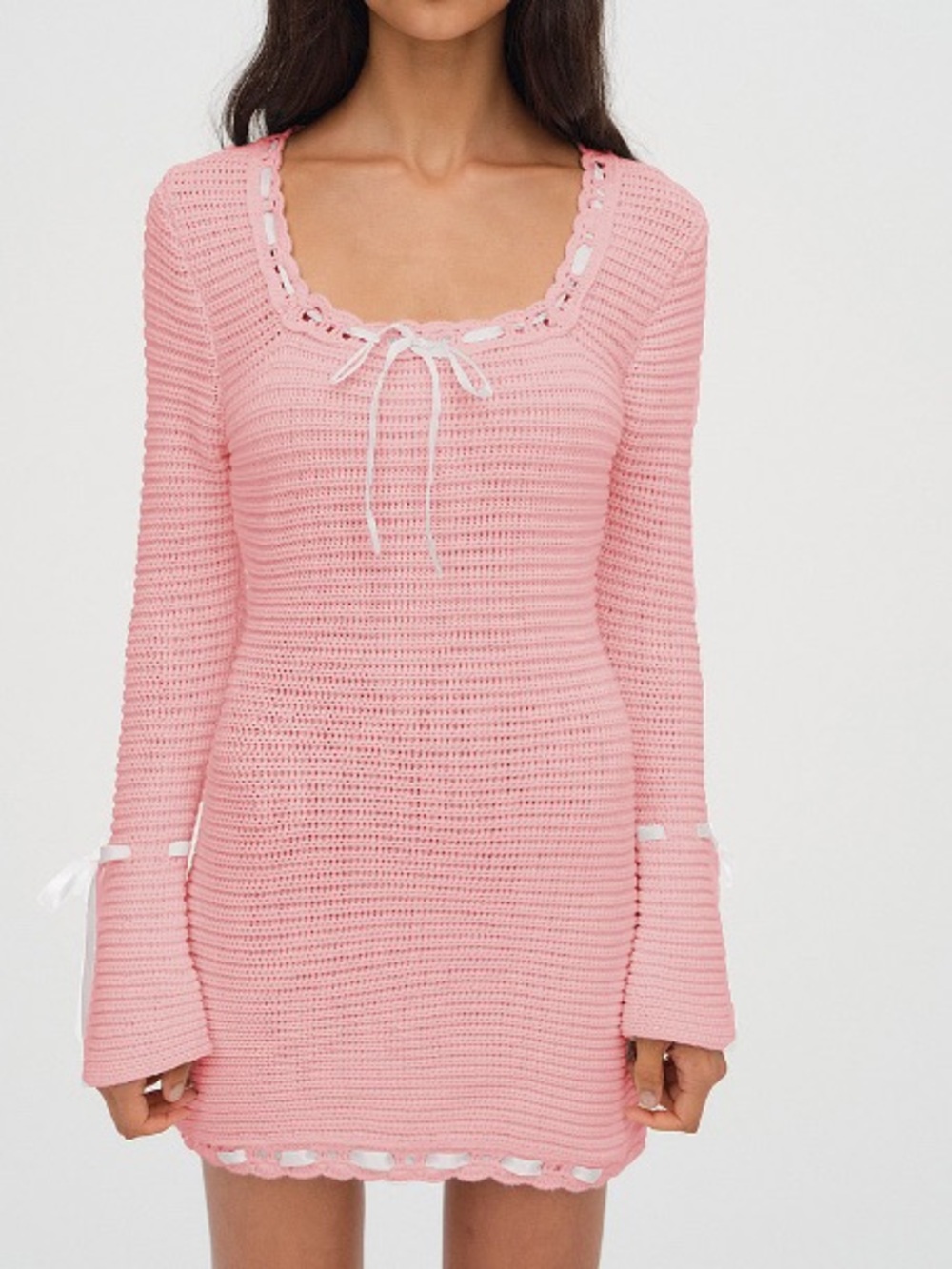 Pink Knit Sweater Dress - Picture 5 of 11